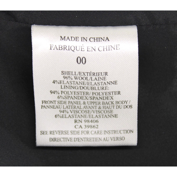 Theory Women's Wool Mini Dress Darua Tailor Sleeveless Navy/Black Size 00 - Picture 6 of 7